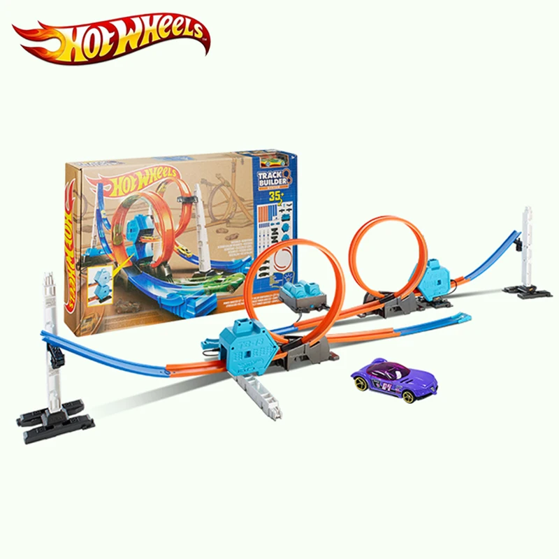 Hot Wheels спортивные автомобили 4 стиля трек в 1 Детская игрушка строитель усилитель