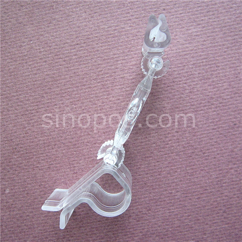 Clear Plastic Bowl Tag Holder, shelf rack bottle cup pot bin glassware price card sign ticket display shoes advertising POP clip