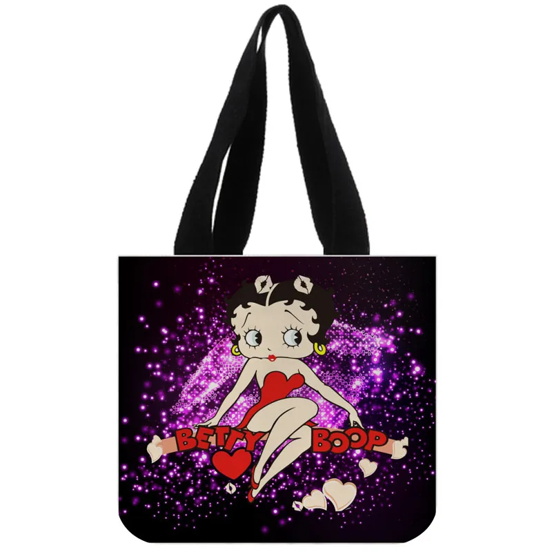 Сумка-тоут из хлопка и холста на заказ Betty Boop Shopping Складная многоразовая сумка с собственным логотипом оптом - Цвет: 27