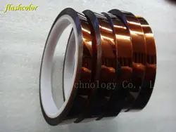 Flashcolor 10 шт./лот 10 мм x 33 м 108 футов термостойкие Kapton Полиимидные Клейкие ленты высокого Температура клей Полиимид Клейкие ленты