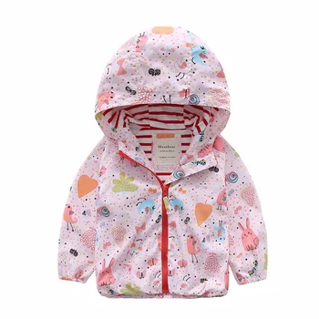 

M70 Spring Autumn Fashion Jacket Boys Girls Graffiti Coat Hoodie Child Jacket Girl Tops Kids Windbreaker Coat Thin Outerwear