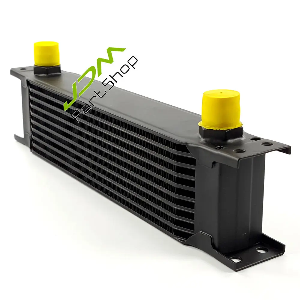 Universal 10 Row Black Aluminum Transmission Oil Cooler Overall Size