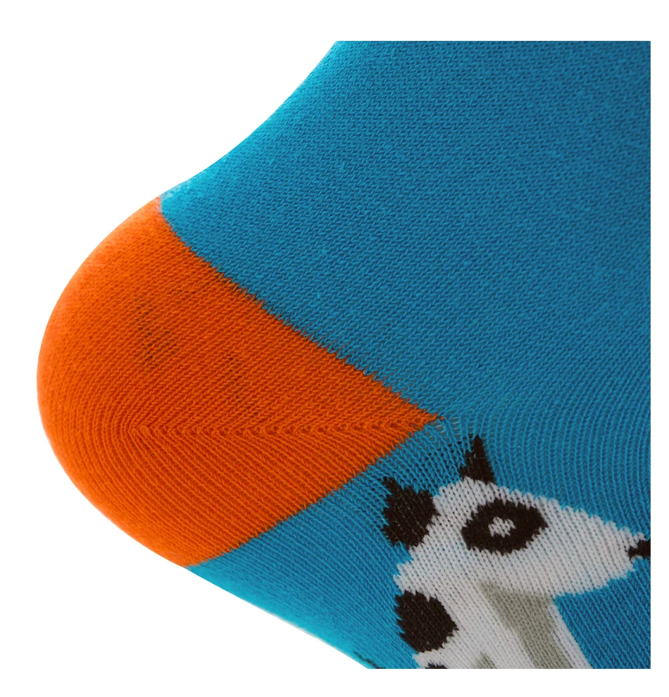 1 пара модные мужские хлопковые носки осень зима мужские цветные забавные носки мультяшное животное Зебра Акула птица новинка носки мужские meias
