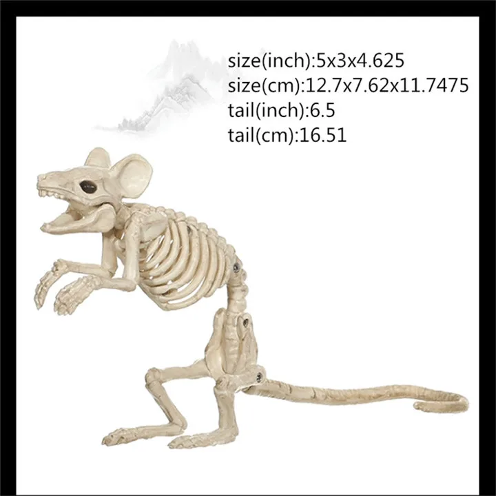 Горячая Скелет животных пластиковый скелет животного кости ужас Хэллоуин Рождество реквизит животное ужас дом вечерние украшения - Цвет: rat3