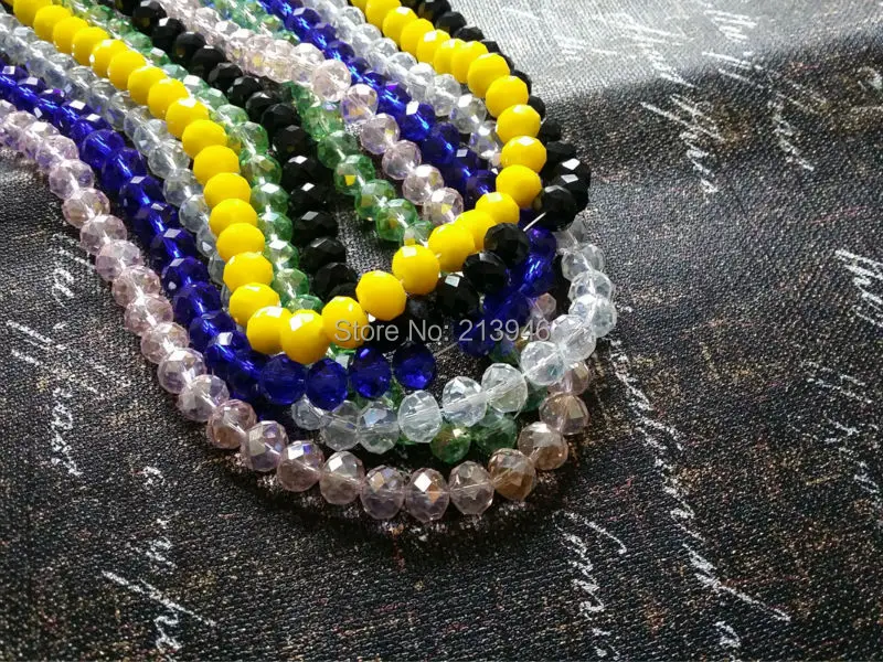 

10*8MM 70Pcs/Pack Roundle Pressed Glass Crystal Loose Bead Jewellery