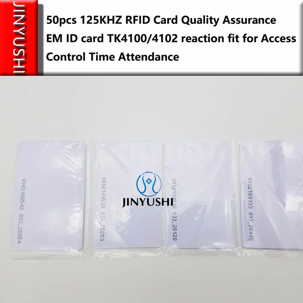 50pcs/lot Quality Assurance EM ID CARD 4100/4102 reaction card 125KHZ RFID Card fit for Access Control Time Attendance | Компьютеры и