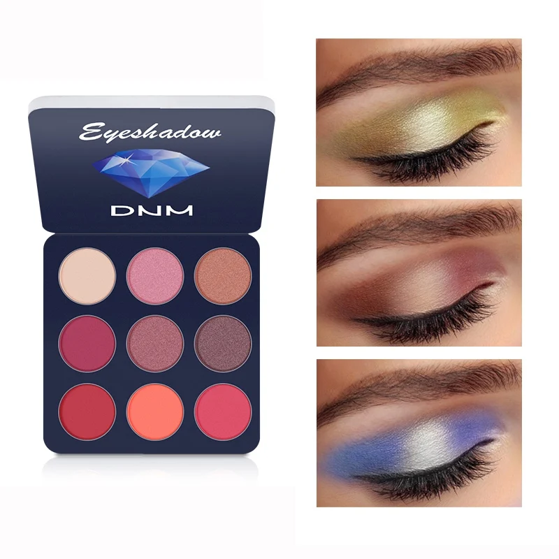 

2019 9 Colors Shining Glitter Eyeshadow Palette Waterproof Smoky Eye Shadow Makeup Palette Powder Cosmetics