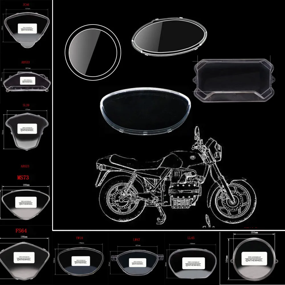 

Motorcycle Motocross Moped Speedometer Tachometer Dashboard Instrument Glass Plastic Lens Cover For Scooter ATV E-Scooter