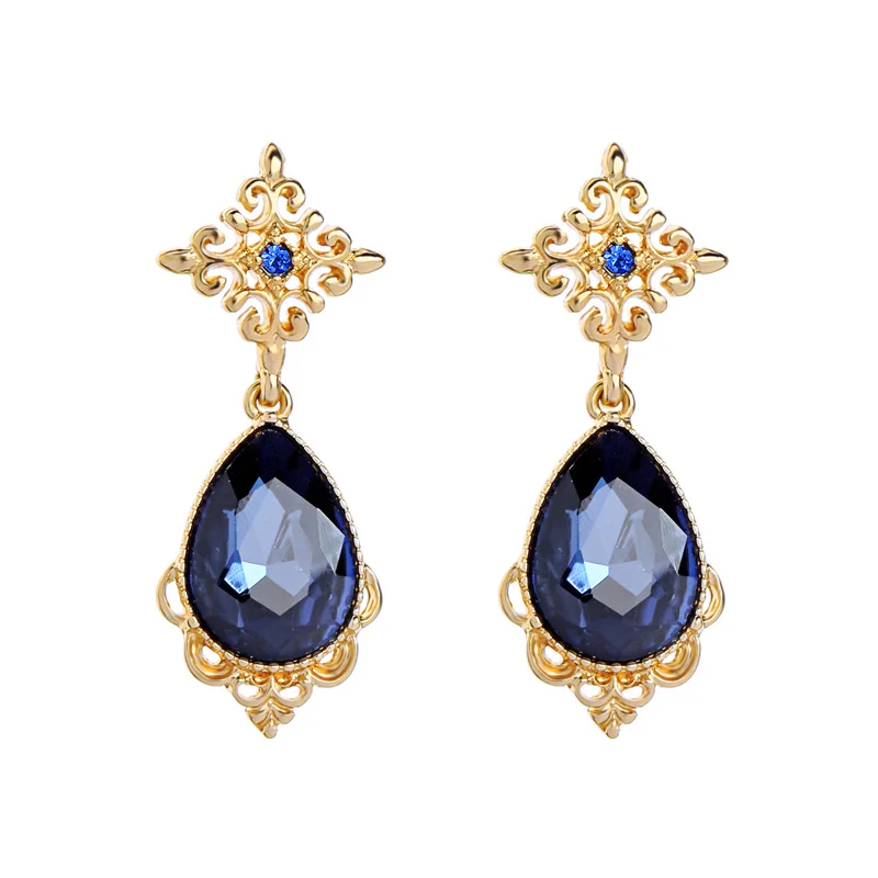 

New Fashion 2018 Navy Color Glass Drop Earring For Women Bohemia Handmade Luxury Unique Gift Cute Earring Jewelry Accessory