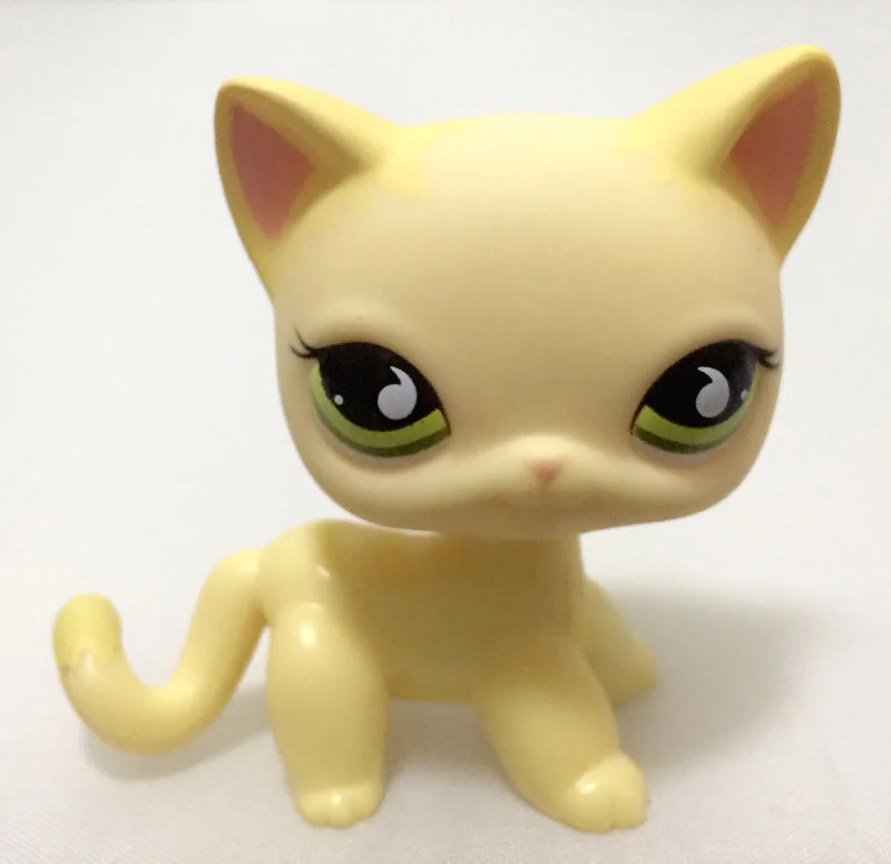 Lps настоящий редкий pet shop игрушки прекрасный Редкий черный Кот Голубые глаза белый розовый блеск котенок животные Детский подарок - Цвет: 95