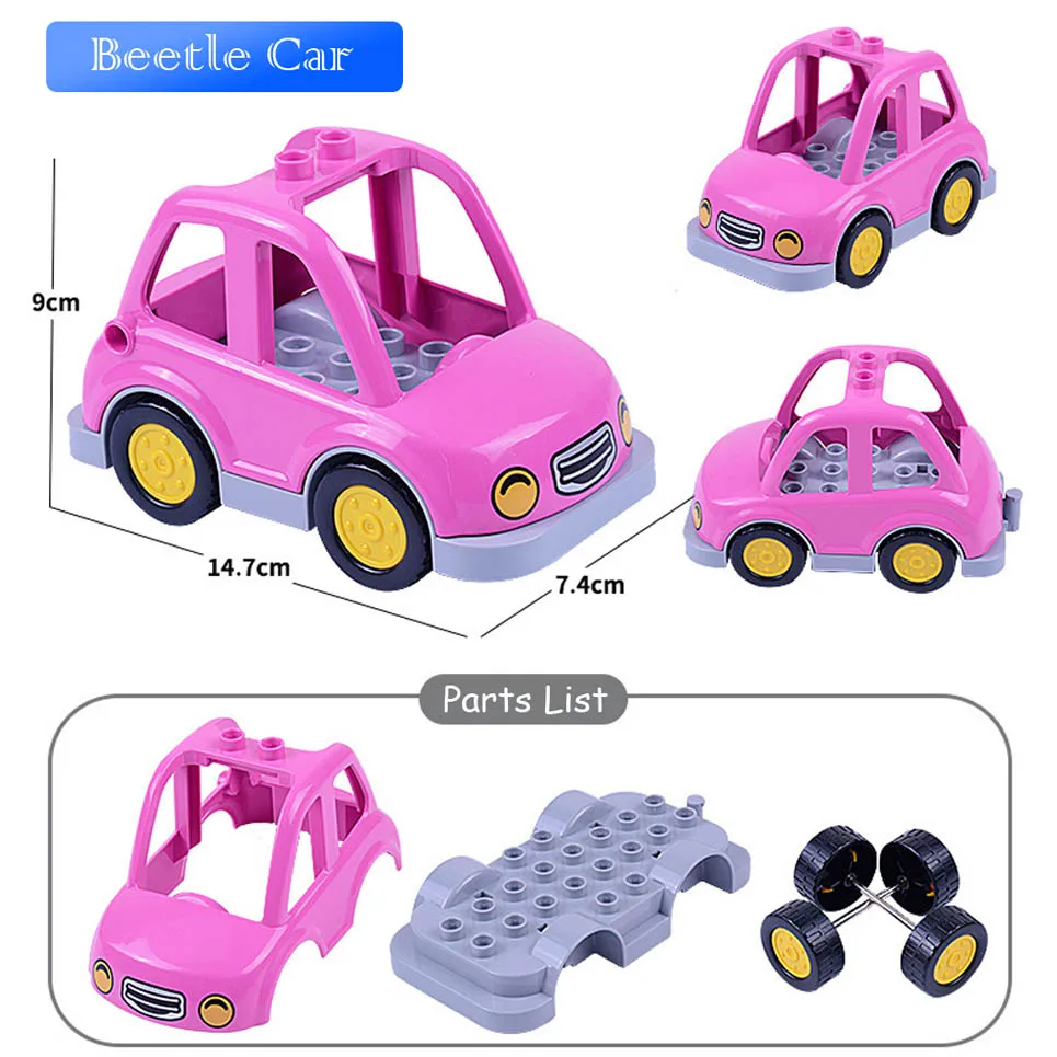 Fisher Little People Mattel 2010 Block Pink Jeep Car Vehicle SUV for sale online 