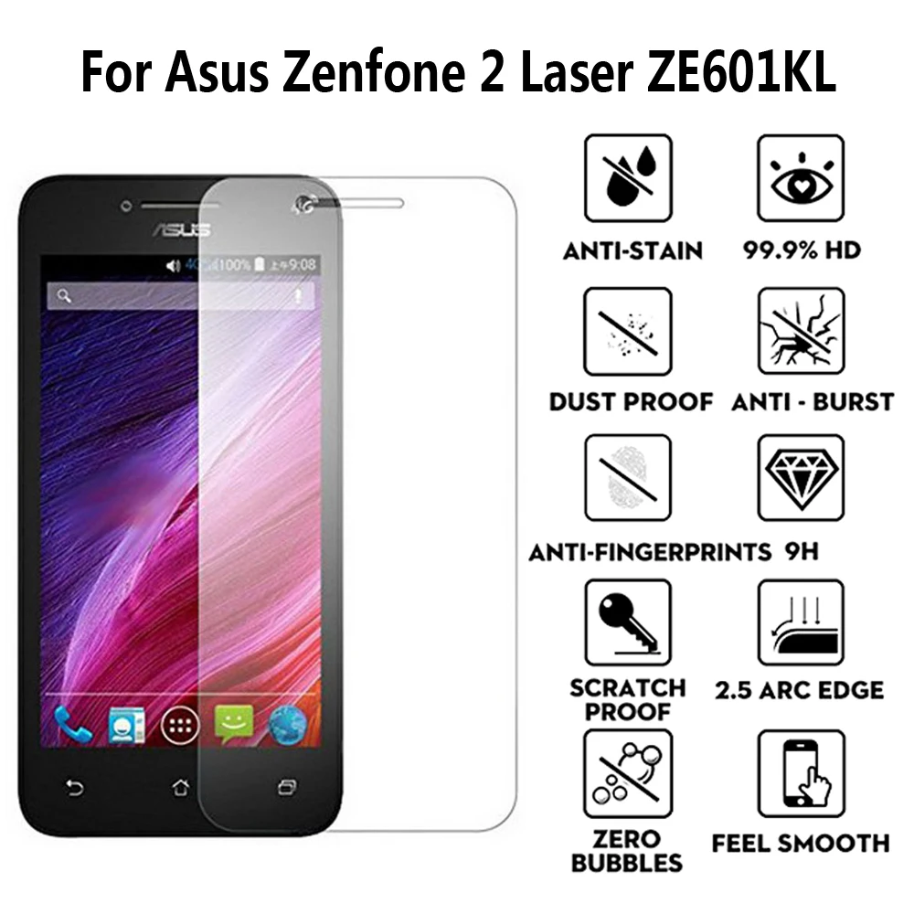 2 шт закаленное стекло для Asus Zenfone 2 Laser ZE601KL Защитная пленка для Asus Zenfone 2 Laser Z011D ZE601 KL ZE 601 601KL 601 KL