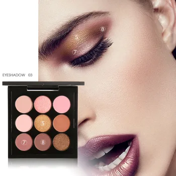 

2019 FOCALLURE 9 Colors Tone Shimmer Matte Pigment Glitter Eyeshadow Palette Artist Shadow Palette Makeup Metallic Eye Shadow