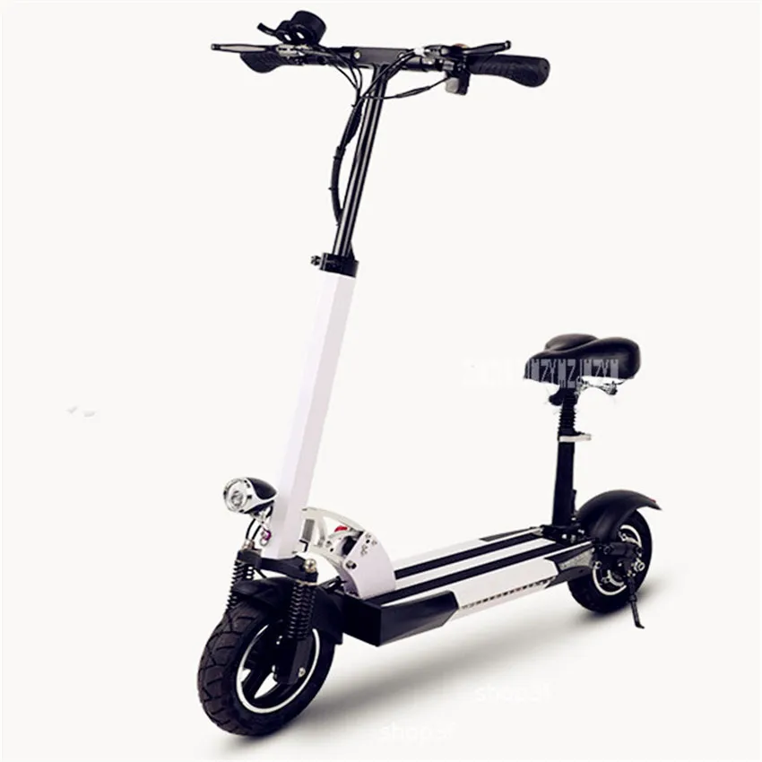10 дюймов колеса складной электрический скутер скейтборд портативный взрослый мини электрический велосипед с сиденьем 48 В 15.6AH максимальный пробег 60 км