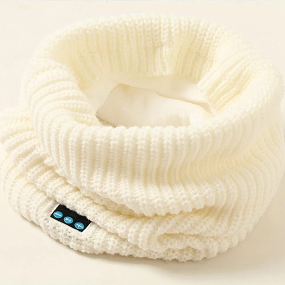 Вязаный беспроводной шарф для bluetooth наушников гарнитура наушники Bluetooth шарфы