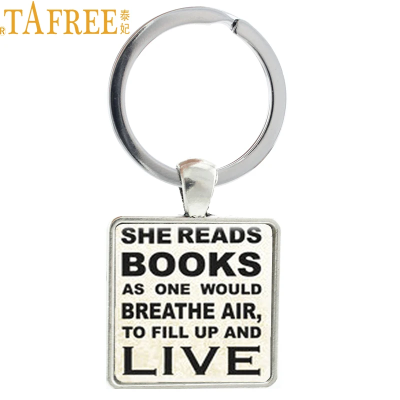 TAFREE любовь чтение брелок она читает книги Annie Dillard книга Цитата geek nerd ювелирный