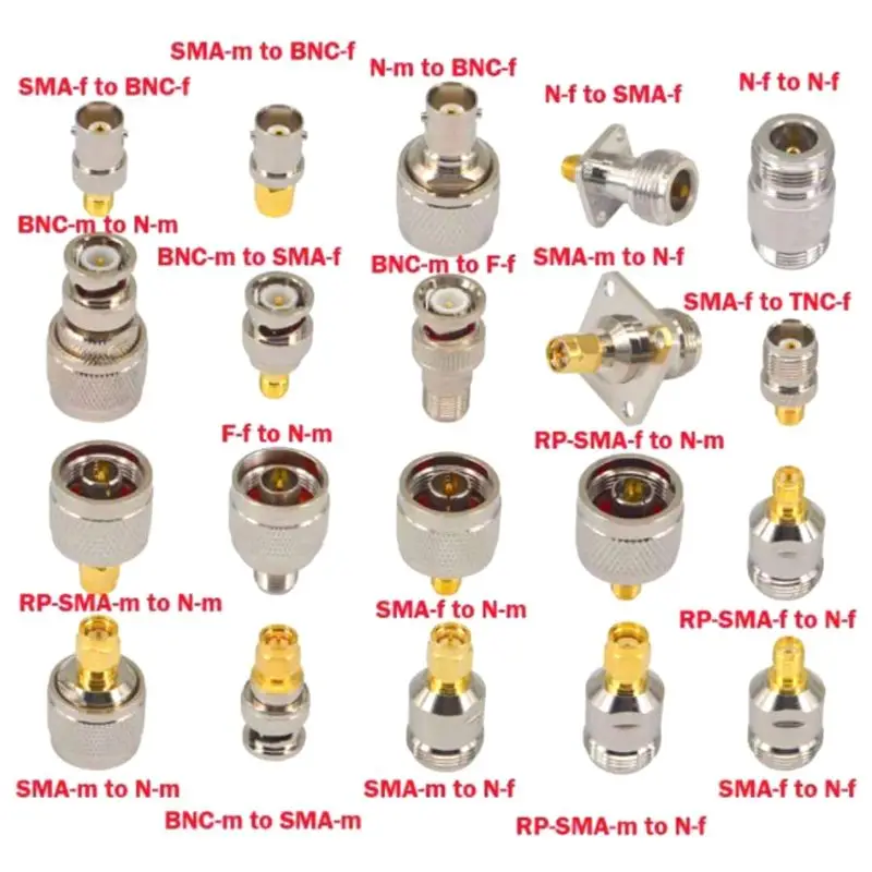 

20 шт N Тип BNC TNC SMA RF коннектор комплект тестового преобразователя