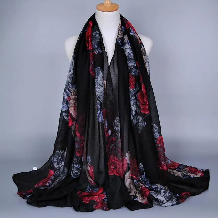 Китайский шарф. Зимний мусульманский шарф женский. Испанский традиционный шарф вуаль
