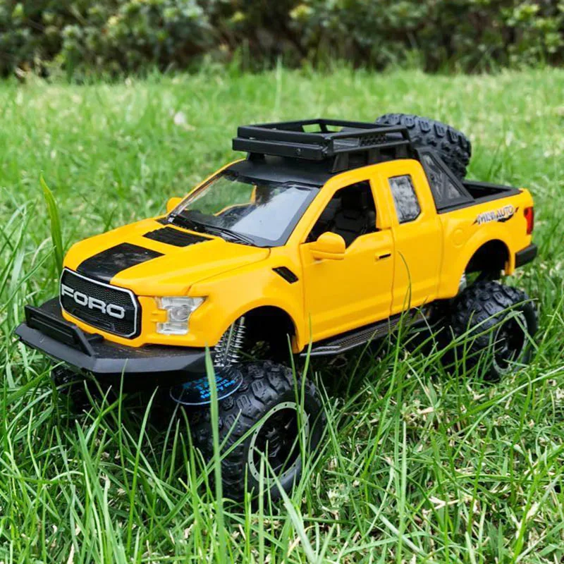 1:32 Ford Raptor F150 пикап Металлический Игрушечный литой автомобиль модель автомобиля подарок игрушки для детей - Цвет: Yellow