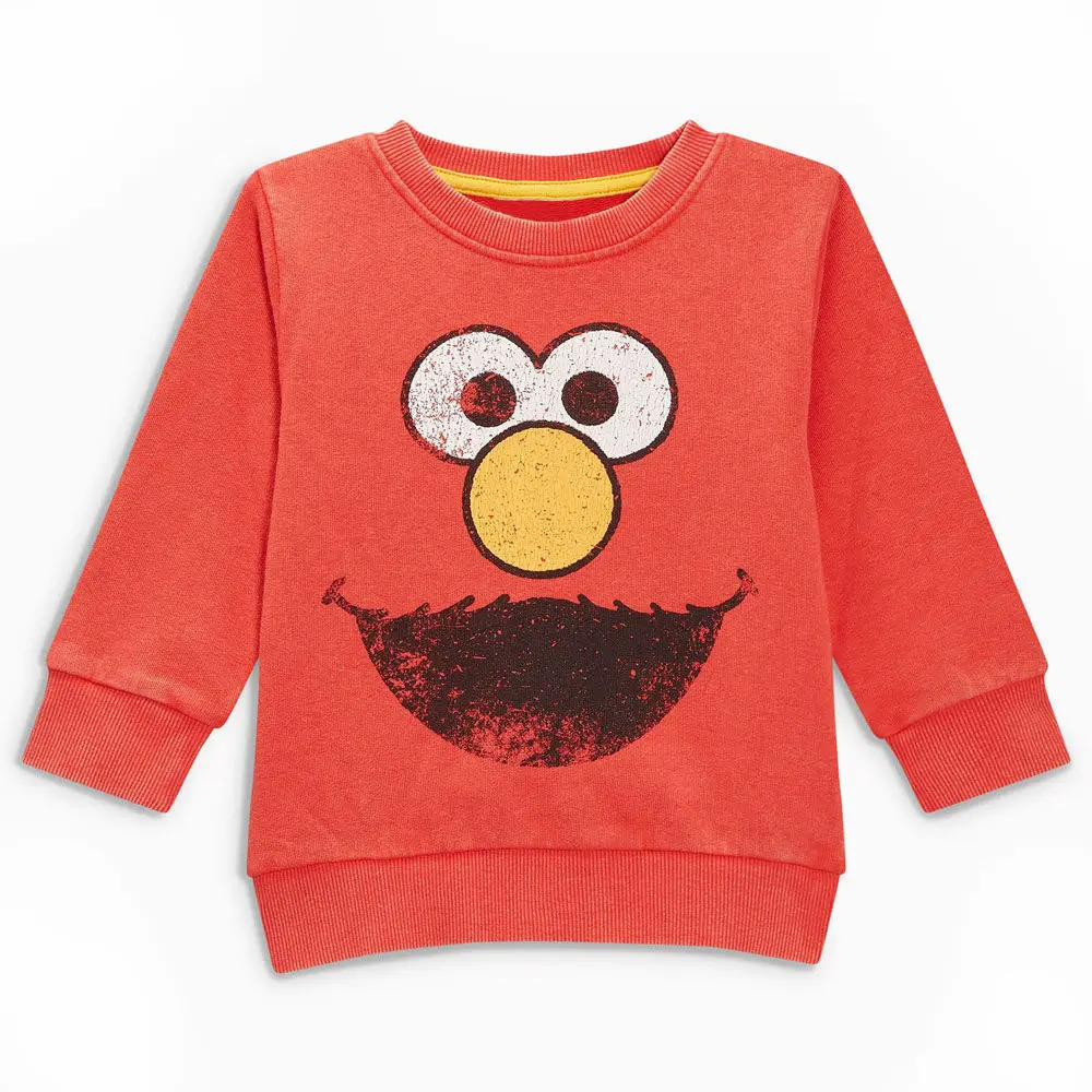 Littlemandy/свитер для мальчиков с принтом «Улица Сезам»; рубашка для маленьких девочек и мальчиков; Детские топы с длинными рукавами; хлопковая зимняя одежда г