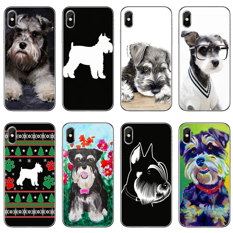 

Miniature Schnauzer dog For Samsung Galaxy S10 S9 S8 S7 S6 edge Plus Lite S5 S4 mini Note 9 8 5 4 TPU Soft phone cover case