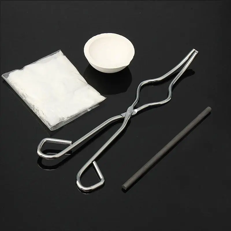 

1Set/4pcs Torch Melting Kit Crucible Borax Tongs Rod Graphite High Quality