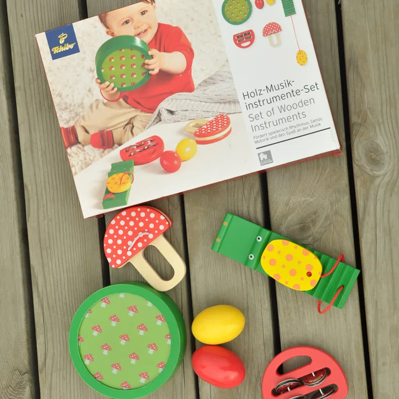 

toy musical instruments set castanet drum sand eggs handbarrows wooden music toys sets