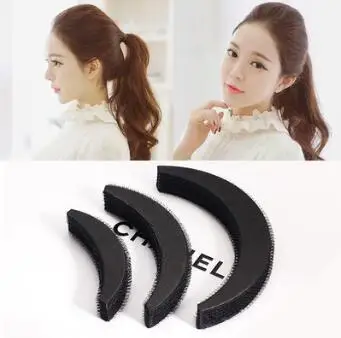 US $175.00 3pcsset Crescent Hairy Roots Pad Sponge Hair Clips Fluffy Sticker Black Bang Pads Hair Care amp Styling Tools HA017