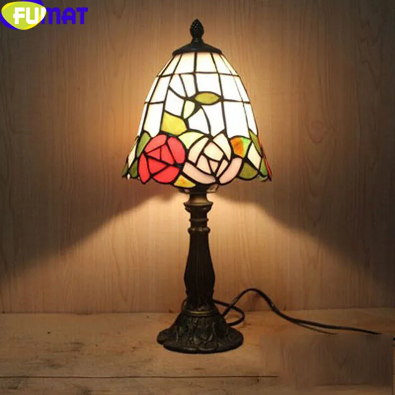 Rose Stained Glass table Lamp