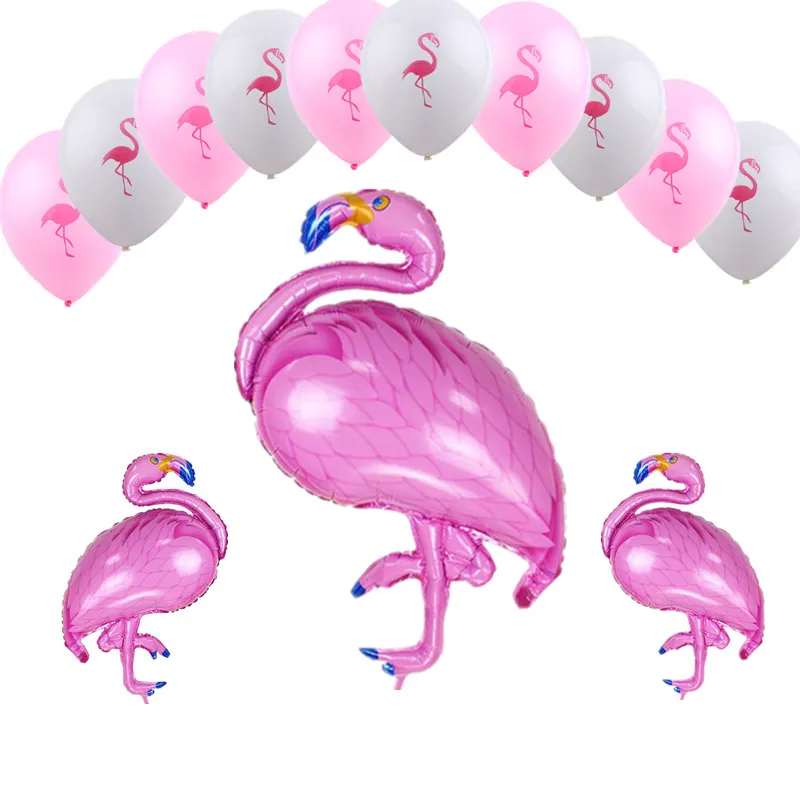 

TSZWJ X-158 New 13pcs/lot Flamingo Shaped Balloons Children's Day Party Decorative Balloons Self Sealing