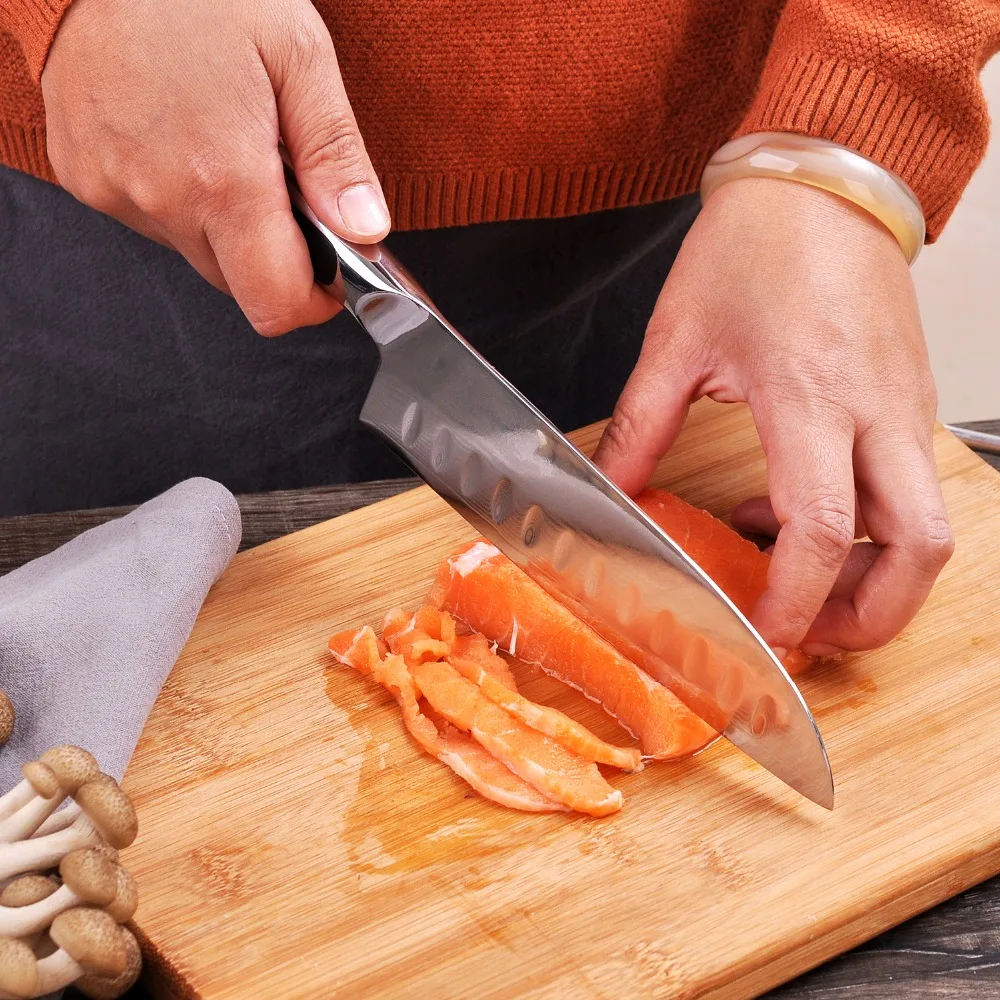 SUNNECKO 3 шт Кухня Набор ножей Santoku ножи для чистки овощей и фруктов японский VG10 Дамаск стальная бритва Sharp G10 ручка шеф-повар с инструменты