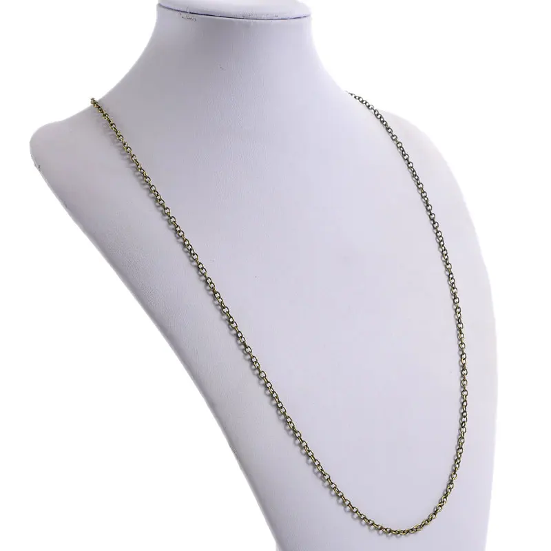 

2016 NEW 12Pcs Lobster Clasp Link Chain Necklaces Bronze Tone 76.2cm(30")long Necklace Women DIY Jewelry Necklaces & Pendants