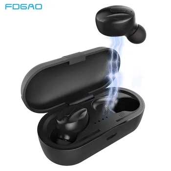 

FDGAO Bluetooth Earphone 5.0 Mini TWS Wireless Headset Sport Ear 3D Stereo Cordless Earbuds with Charging box For IOS Android