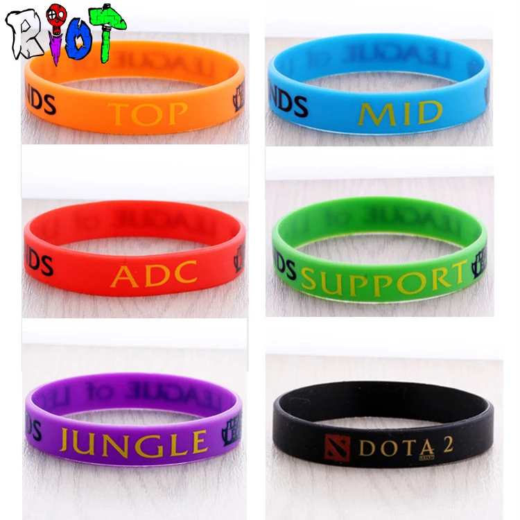 Горячая Продажа LOL League of Legend браслет с ADC JUNGLE MID поддержка топ DOTA2 Силиконовый