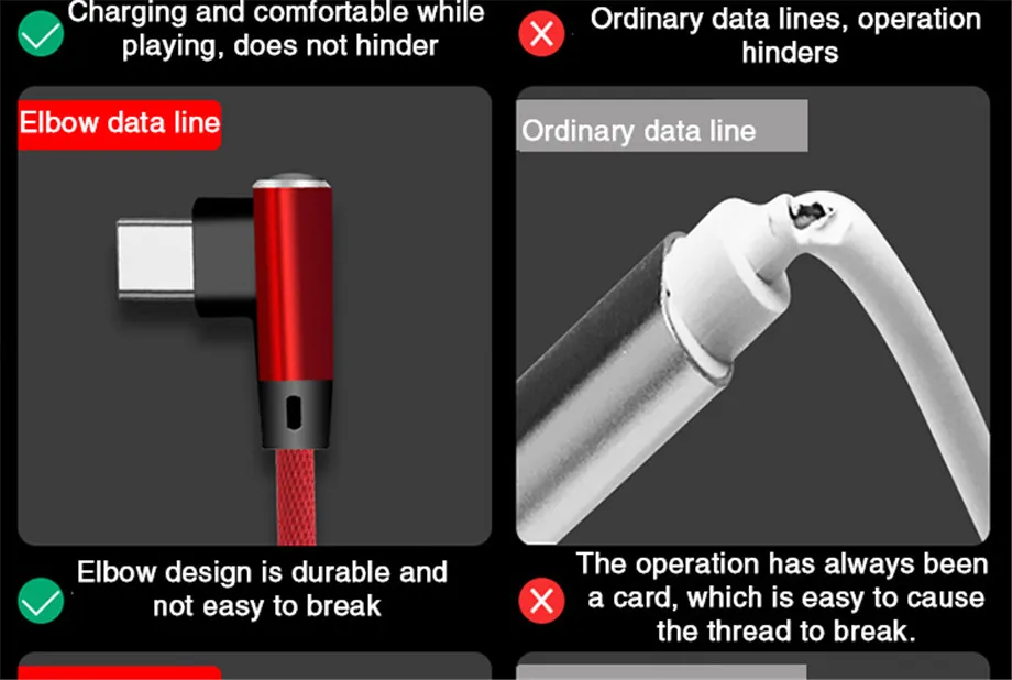 3A usb type C mi cro 90 градусов кабель для samsung Galaxy S10 S9 Plus HuaWei Xiaomi mi 8 6 type C 3 USB C кабель передачи данных для быстрой зарядки