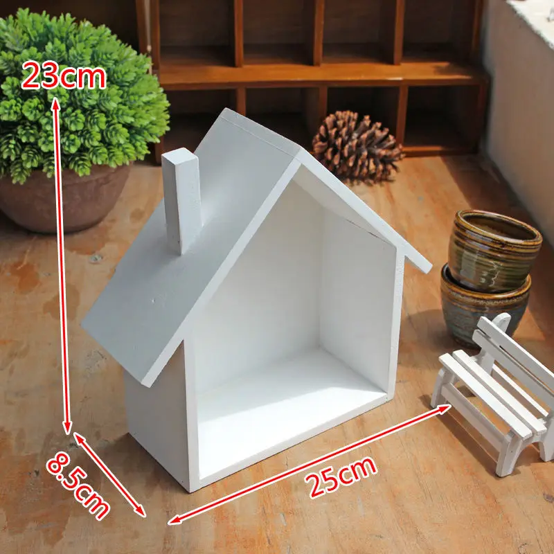 

1 Pcs 25*8.5*23cm Wooden Shelf House Shelving Display Unit Shelf Box Storage Craft Bottom Flat Desktop Shelf Small Display Unit
