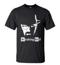 Плюс Размер Гейзенберг Breaking Bad Футболки Мужчин С Коротким Рукавом О-Образным Вырезом Футболки 2016 Лето Уличная Хип-Хоп Повседневная Мода Печатных
