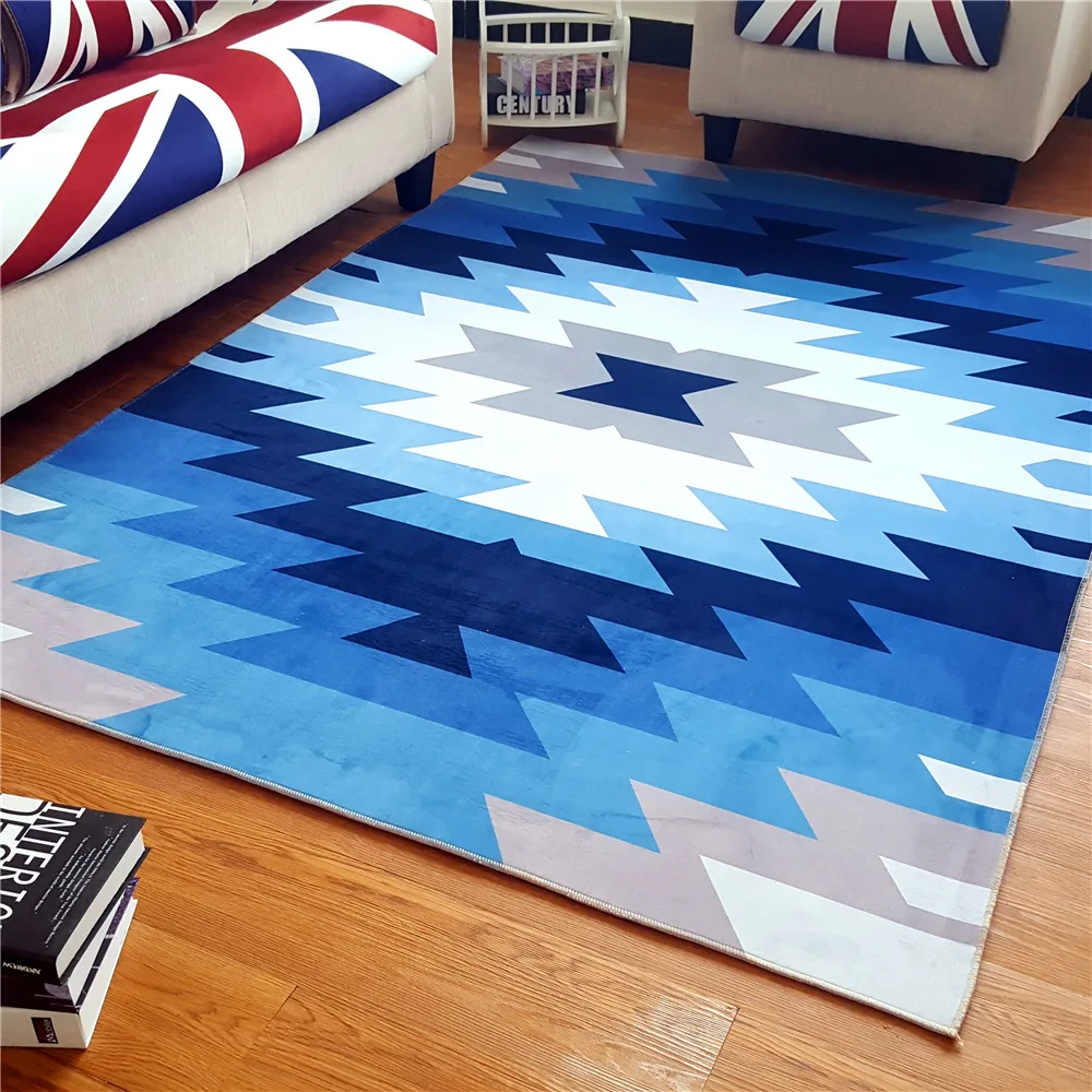 Nordic Style Carpet For Living Room Geometric Floor Mat Anti-Slip Bedroom Carpet Sofa Table Floor Carpet Kids Room Bedside Rugs