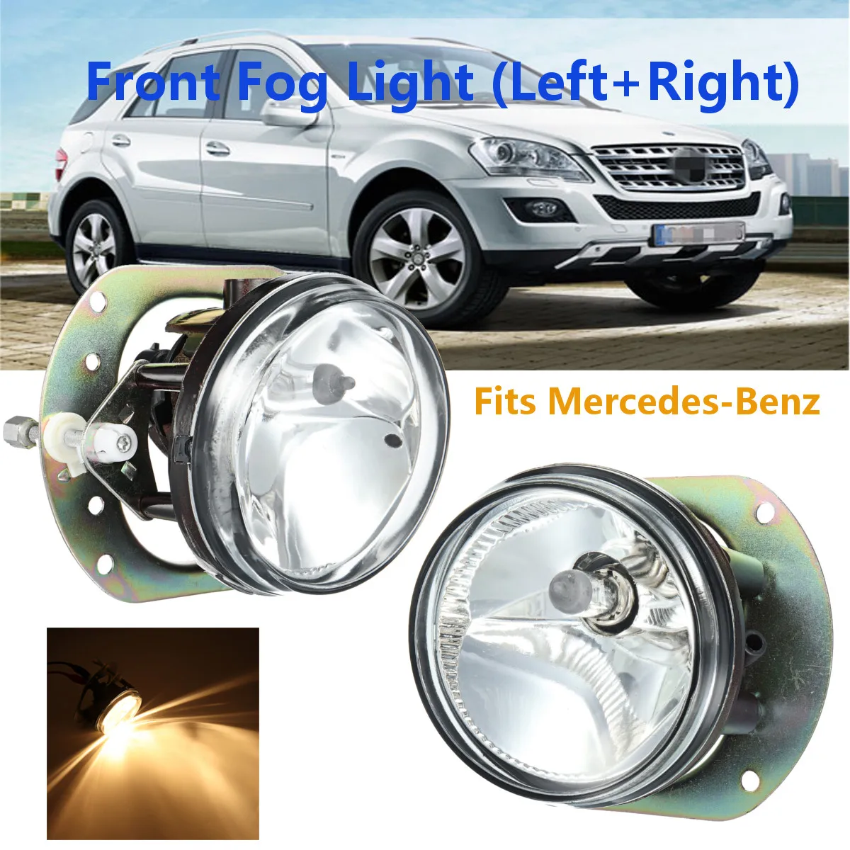 

Left Right Car Front Fog Light Bumper Side Lamp For Mercedes for Benz W164 R171 W204 C300 CL550 SLK55