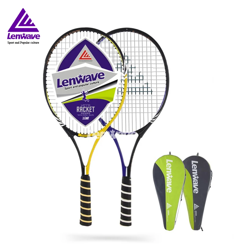 1 Piece Aluminum Carbon Fiber Tennis Rackets Lenwave Brand Sports Training Equipment Free