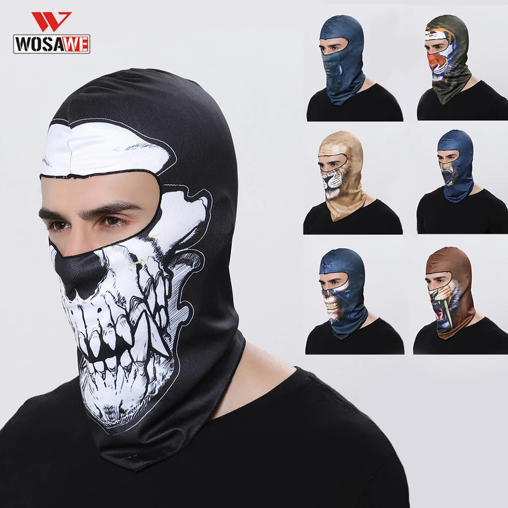 

WOSAWE Motorcycle Mask Balaclava Full Face Masks Tactical Cycling Ski Neck Face Shield Motocross Scarf Caps Ski Masks Sotocasco