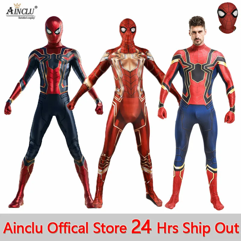 

Men Boys Iron Spider Man 1/2/3 Costumes Spiderman Homecoming Cosplay Zentai Movie Civil War Superhero Bodysuit Suit Jumpsuits CH