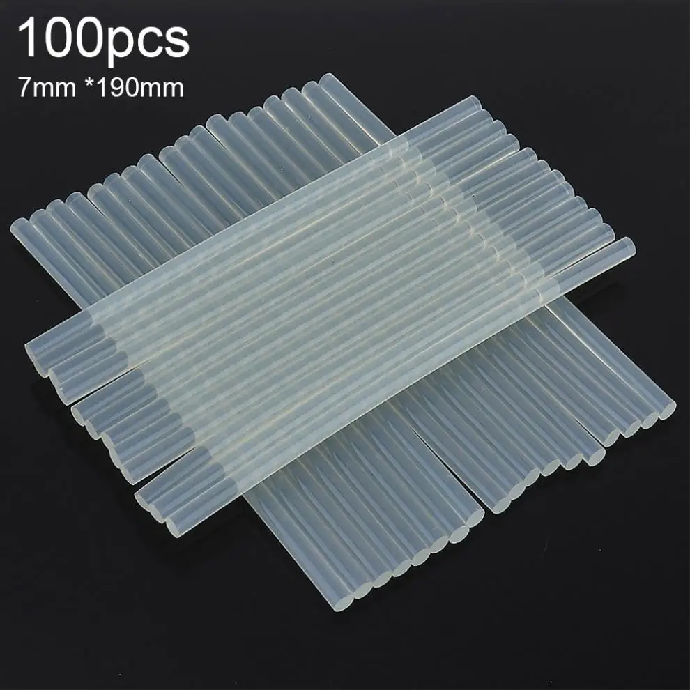 Beste 100 stks set 7mm x 190mm Hot melt Gun Lijm Sticks Pistool Lijm DIY Gereedschap voor Hot melt Lijmpistool Reparatie Legering Accessoires