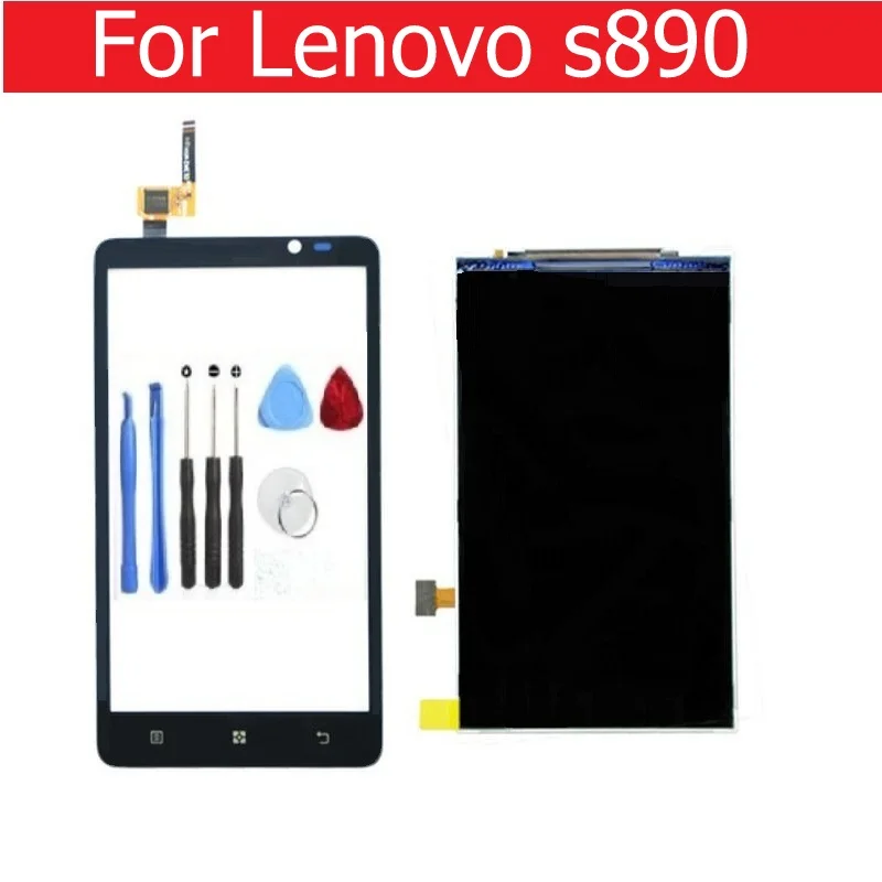 100 New Premium LCD Display and Touch Screen Digitizer Assembly For Lenovo S890 5 0 Glass