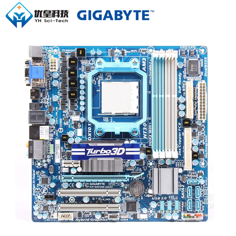Материнская плата Gigabyte оригинальная б/у для настольных ПК разъем AM3 Phenom II Athlon DDR3 | Материнские платы -33024897990