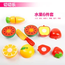 Детские Пластик набор игрушечной посуды Детские ролевые игры вырезание игрушек для фруктов и овощей, игрушки набор забавные резки с корзиной 14 шт