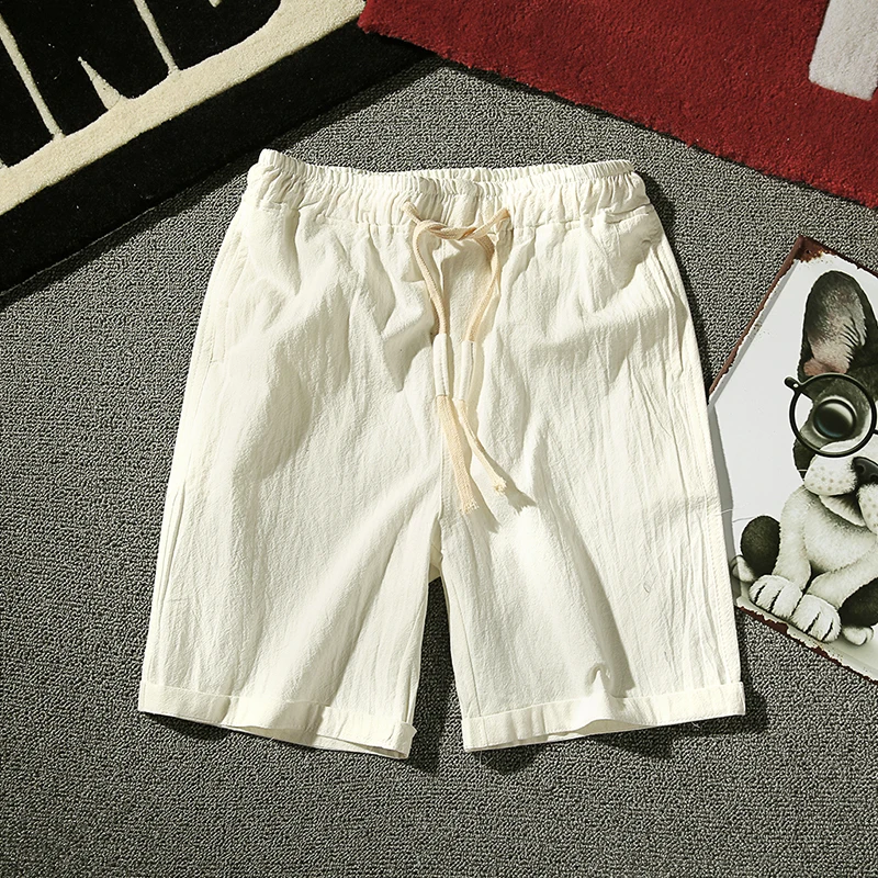 

2019 Sell at a low price New Hot Fashion Men Short Pants Summer Linen Men Shorts Casual Slim Solid Beach Shorts Plus Size S-5XL
