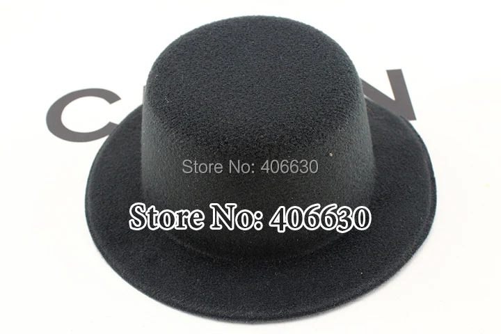 13cm Diameter 5" Plain Mini Top Hat DIY Small Top Felt Hat With Clips 50pcs/lot MFF1300F