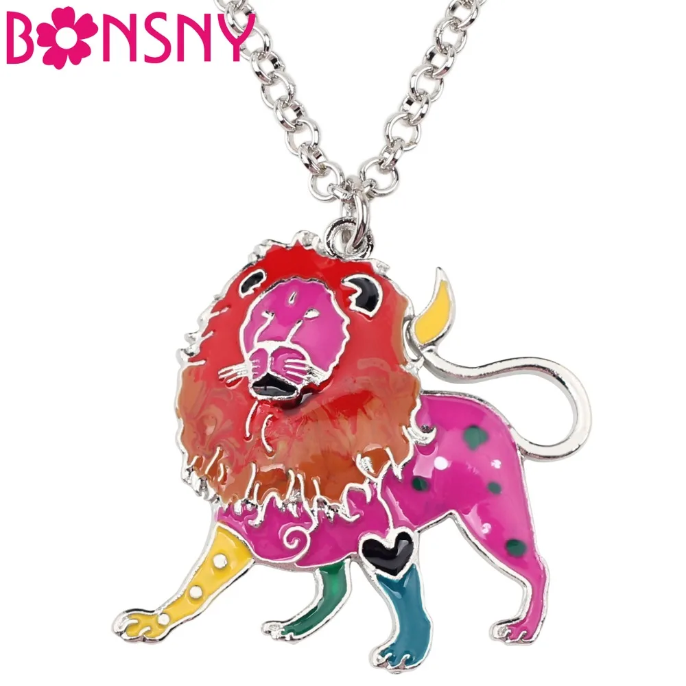 Bonsny Maxi эффектное колье с подвеской надписью Lucky Zodiac из металлического сплава