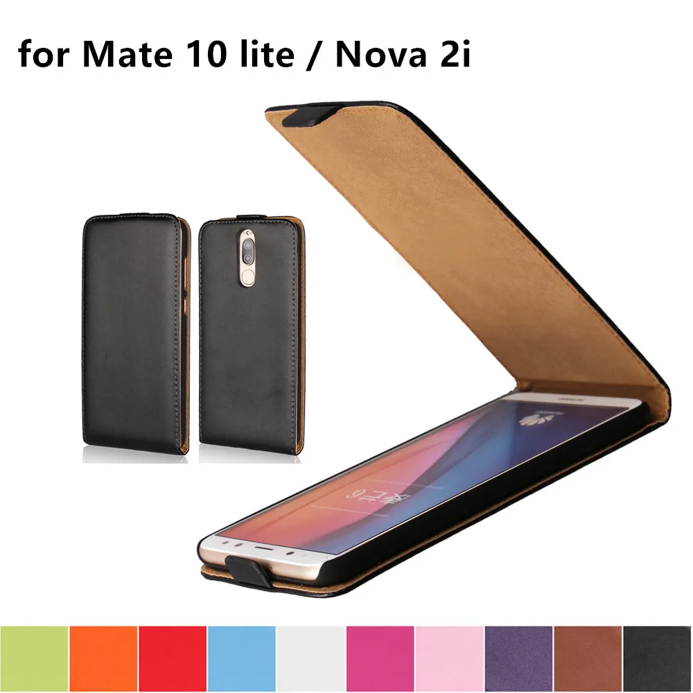 

Clamshell phone case leather case for Huawei Mate 10 lite / Nova 2i Magnetic adsorption buckle holster flip coevr case